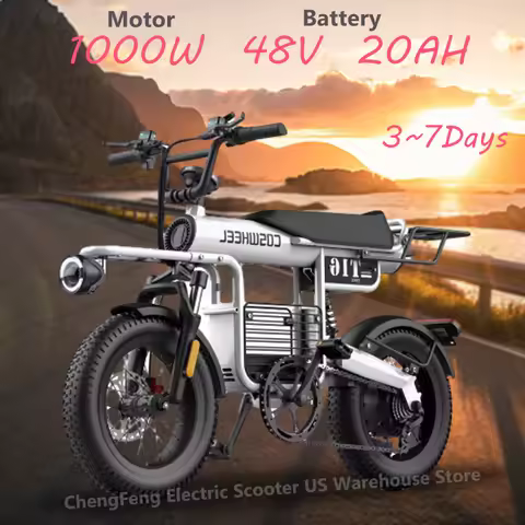 Ebike Coswheel T16 1000W motor, 48V 20AH battery, aluminum alloy frame, 16 inch off-road tires, adul