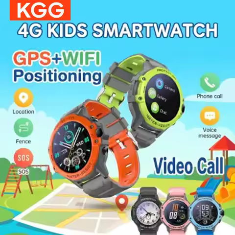 4G Kids Smart Watch Phone with GPS/LBS/WiFi Location, Video Call, Remote Monitor, IP67 Waterproof, A