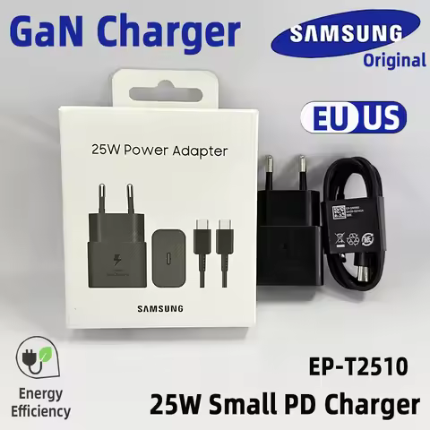 Original SAMSUNG Usb C GaN Charger 25w Mini PD Fast Charging Adapter EP-T2510 Galaxy Z Filp 7 Fold 6