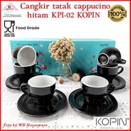 KOPIN 6 pairs of black cup set 180ml KPI-02 coffee cup/ for cafe coffee latte cappuccino porcelain c