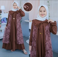 DRESS ANAK MAYRA BAHAN CRINKLE AIRFLOW MIX BRUKAT MALIKA