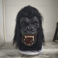 Vivid King Kong Gorilla Horror Monster Latex Mask With Wig Halloween Cosplay Costume Prop Carnival P
