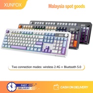 XUNFOX TK100 English Version  Wireless Keyboard 104 Keys Dual Mode RGB Backlit PBT Keycap With Scree