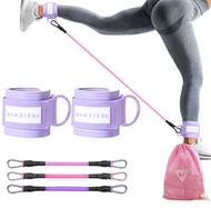 全城熱賣 - 【專項練臀】健身腳踝扣 彈力帶腳環綁腿 龍門架配件 腿部臀部訓練帶 力量訓練器械 防滑加厚可調節