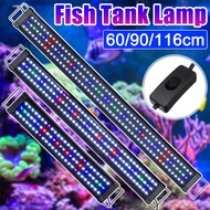 60/90/116CM Aquarium LED Light Super Slim Fish Tank Aquatic Plant Grow Lighting Waterproof Bright Cl