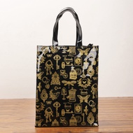 Simple Golden Bird Cage Shoulder Bag Pvc Waterproof Buggy Bag Hand Bag Student Book Bag Office Worke