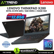 Lenovo ThinkPad X280 i3 8th gen 4GB RAM 256GB SSD Built-in Camera USED LAPTOP SECONDHAND TTREND