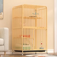 YHWKGZ Cat Cage, Metal Cat Enclosures with ladder, Movable with pulleys, Play and live in one cat ho