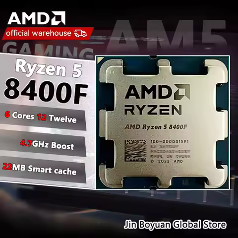 New AMD Ryzen 5 8400F R5 8400F 6-Core 4.2 GHz Socket AM5 65W but no fan