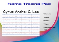 PERSONALIZED TRACING PAD FOR KIDS Name, Alphabet, Numbers, Shapes, Lines {WRITING PAD PAPER 50 Sheet