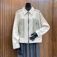 Makmakmodis - Sequin Zipper Jacket Top SemiwoolWanita - Jacket TrendyWanita