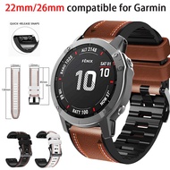 Silicone Strap 26mm 22mm Bracelet Band compatible for Garmin Fenix 7X / 6 / 5X Plus / Fenix3 hr / Forerunner 935 945 955 965