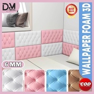 [] Donmi Wallpaper Dinding Foam 6mm Headboard Pelindung Kepala Bayi Foam Empuk & Tebal Anti