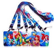 hot！【DT】♨✉  Ariel ID Card Holder Lanyards Neck Credit Badge Retractable Clip