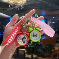 Cute Keychain Mini Alarm Clock Metal Keychain Cute Creative Exquisite Key Pendant Car Couple Bag Pendant Keychain