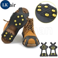 LK 10 Teeth Ice Snow Shoe Spike Shoe Cover/ Ice Climbing Shoe Grips Cleats/ Outdoor Non Slip Silicon