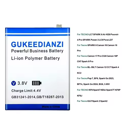 For Tecno BL-39LT KA7 LC7 Pop 2 6 7 12 Spark 7T GO Power 2 4 6 7 8 16 Camon 18P 12 16 17 Pro 2023 20