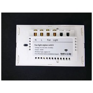 GO Auto-Tuya Zigbee Smart Fan Light Switch US Network Connection APP Control / Assistant Voice Contr