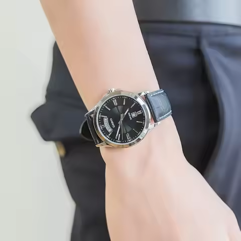 Casio MTP-1381L-1A/7A Simple Leather Strap Quartz Watch Date & Week Indicator Waterproof Business Me