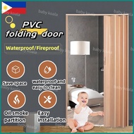 Sliding Door PVC folding door push-pull Accordion Door indoor household partition track door Suitabl