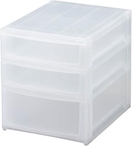 SANKA NpdA4-a2f1CL Natura Postdeco Small Storage Drawers, A4, Shallow, 2 Deep, 1 Tier, Transparent,