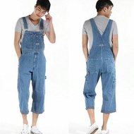 Baju kodok pria overall jeans korea men preorder werpak jumper tebal