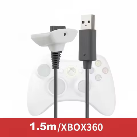 1.5M Games Charger Cable Cord for USB Play Charging adapter For XBOX 360 Wireless Controller Handle 