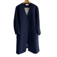 Ebure Coat Size 3 dark Navy Women Long sleeves Direct from Japan Secondhand
