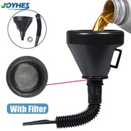 Car Engine Refueling Funnel with Filter for Car Motorcycle Truck Oil Gasoline Filling Strainer Extension Pipe Hose Funnels Tool