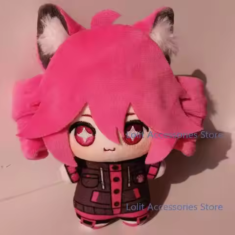 NEW Anime Kasane Teto Cute Soft Body 10CM Plush Pendant Backpack Keychain Plushies Mascot Puppet Ido