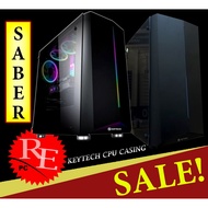 Keytech Saber Tempered Glass Gaming Desktop pc case