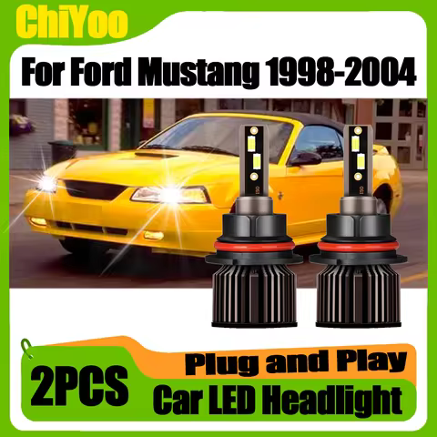 2PCS 3570 CSP Chips 6500K White LED Headlights 20000LM Headlamps High Power For Ford Mustang 1998 19