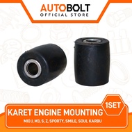 MESIN Rubber Engine Mounting Mio J M3 SZ Sporty Smile Soul Carburetor Bosh Bush Ganjel Block Stop En