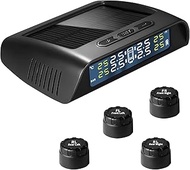 Cozy Blue Solar Powered TPMS Tire Pressure Monitoring System - TPMS for Car and SUV, 0-6BAR/87PSI Ra