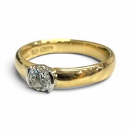全新狀態 □ TIFFANY&Co. Tiffany 750 PT950 0.27 H VVS1 VG NONE 戒指 T95266 黃金女士戒指 JP9 尺寸 重量 4.01克 附原廠盒
