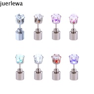 JUERLEWA Glow Earrings Dazzling Earring Colorful DJ Dance Party Flashing Earrings Men Earrings LED L
