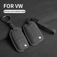 Car Flip Key Case Cover Fob for VW Volkswagen Golf 7 MK7 Tiguan MK2 For SEAT Ateca Leon FR 2 Ibiza S