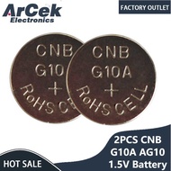 2Pcs CNB G10a Ag10 1.5V Para Sa Calculator Clock Button Battery Toy Remote Control Electronic Test