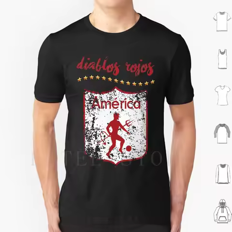 America De Cali T Shirt DIY Big Size 100% Cotton Colombia Colombianos Cali Mundial Bogota Americadec