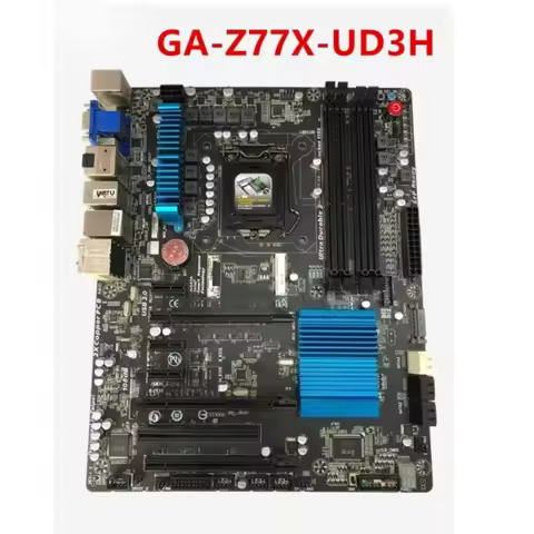 Z77X-UD3H D3H UD5H HD3 D3 DS3H Motherboard H77 B75 LGA1155 DDR3 SATA3 PCIe3.0 Stable Desktop PC Repl