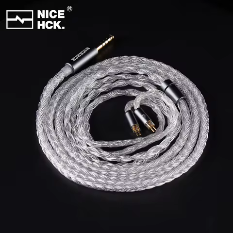 NICEHCK IcyMoon Earphone Upgrade Wire 16 Cores OCC+Silver Plated OFC HiFi IEM Cable MMCX/2Pin/QDC fo