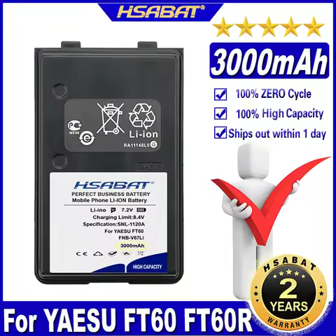 FNB-V67Li 3000mAh Battery for YAESU FT60 FT60R FT60R VX110 VX120 VX146 VX150 VX160 VX180 VXA120 VX-A
