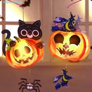 TMZ1 Halloween Pumpkin Lantern, With Handle Handmade Halloween Lantern DIY, Children Toys Luminous G