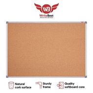 WriteBest Cork Notice Board with Aluminium Frame Small Size 30x30 30x45 45x60 60x60cm