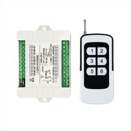 (LAWC) 433 MHz 6CH RF Wireless Remote Control Switch DC 12V-36V Remote Control System Receiver Trans