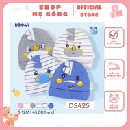 [DS425-BT] Dokma thick newborn felt hat for baby boys (newborn - 9M)