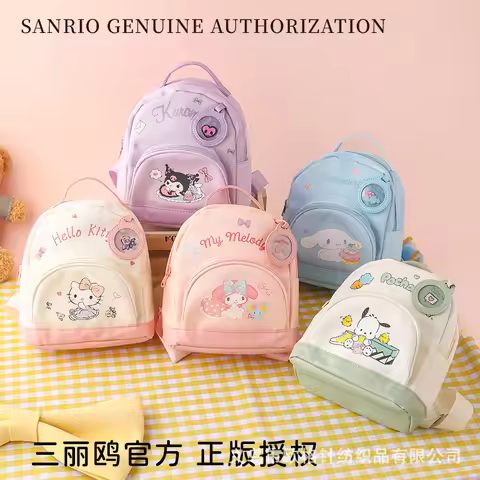 Genuine Sanrio Family Kuromi Cinnamorol Backpack Cute Mini Cartoon Lightweight Children's Kindergart