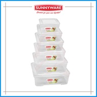 ☋ ✿ Sunnyware Food Keeper Set - 6 pc set  EZI Food Saver 720 to 725  Storage Container | Plastic wa
