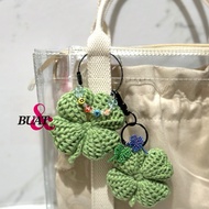 GANTUNGAN Clover Bag Charm Crochet - Lucky Four Leaf Keychain - Keychain Doyoung NCT Crochet Clover 