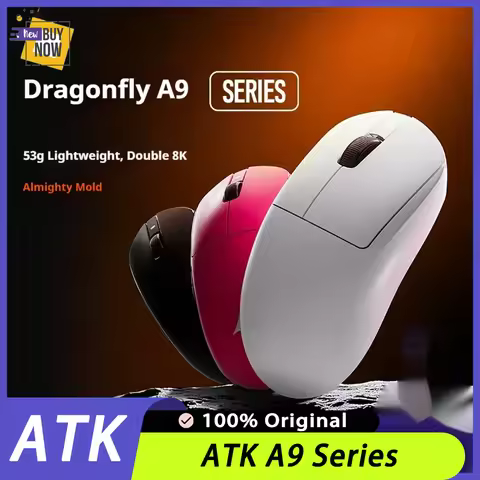 ATK A9 PRO MAX PLUS ULTRA Series Mouse Dual 8K Wireless Mouse Bluetooth Lightweight PAW3950 Ultra No